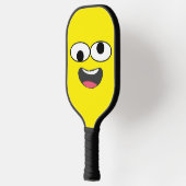 Smiley Beats – Lustiges Gesicht Pickleball Schläger (Links)