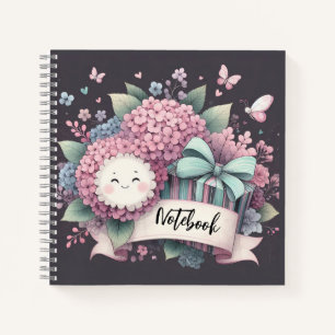 Smiley Blossoms - Niedliches Blumengeschenkpapier Notizblock