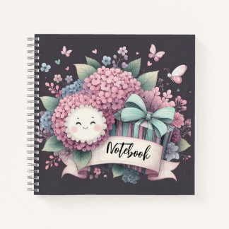 Smiley Blossoms - Niedliches Blumengeschenkpapier Notizblock