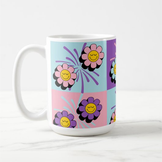 Smiley Blume Power Birthday Wrapping Paper Kaffeetasse (Links)