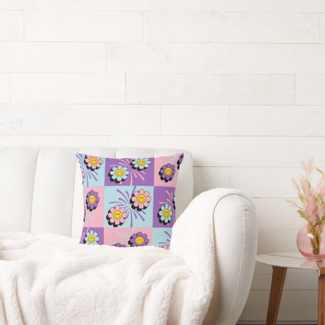 Smiley Blume Power Birthday Wrapping Paper Kissen (Liege)