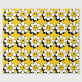 Smiley Blume Wrapping Paper Geschenkpapier (Flach)
