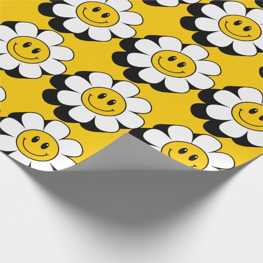Smiley Blume Wrapping Paper Geschenkpapier (Ecke)