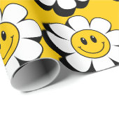 Smiley Blume Wrapping Paper Geschenkpapier (Rolleneckpunkt)
