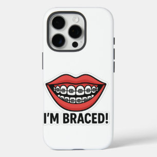 Smiley Braces Fun Sticker - Farbenfrohe Lippen iPhone 16 Pro Hülle