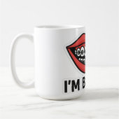 Smiley Braces Fun Sticker - Farbenfrohe Lippen Kaffeetasse (Links)