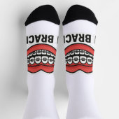 Smiley Braces Fun Sticker - Farbenfrohe Lippen Socken (Oben)