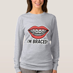 Smiley Braces Fun Sticker - Farbenfrohe Lippen T-Shirt