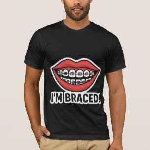 Smiley Braces Fun Sticker - Farbenfrohe Lippen T-Shirt