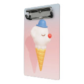Smiley Cone: 3D Cute Dog Ice Cream Character Art Mini Klemmbrett (Gewinkelt2)
