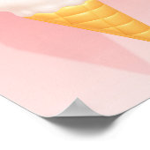 Smiley Cone: 3D Süße Hund-Eiscreme-Charakter-Kunst Poster (Ecke)