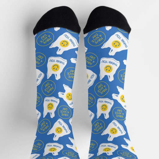 Smiley Crew Socks - Danke Socken (Oben)