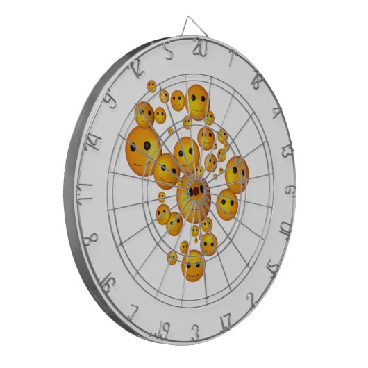 Smiley Dartscheibe (Vorderseite Links)