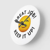 Smiley emoji runde wanduhr (Winkel)