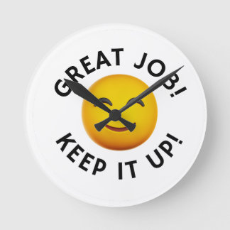 Smiley emoji runde wanduhr