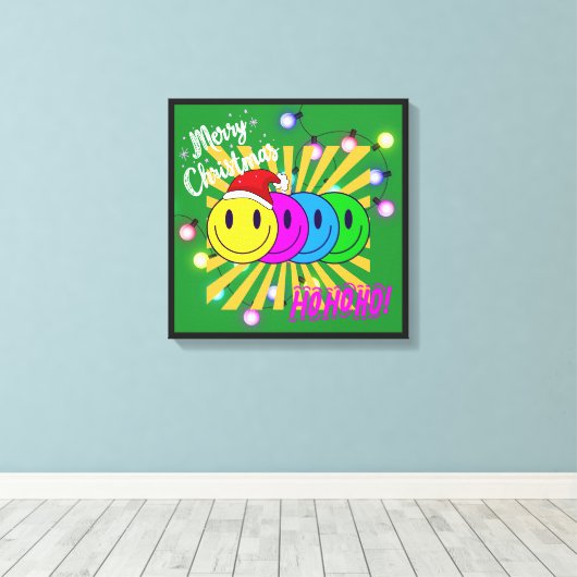 Smiley face ポップなクリスマス♡ leinwanddruck (Insitu (Holzboden))