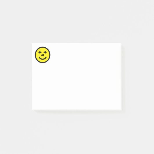 Smiley Face AI™ Post-it® Notizen (Vorderseite)