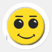 smiley-face-large runder aufkleber (Vorderseite)