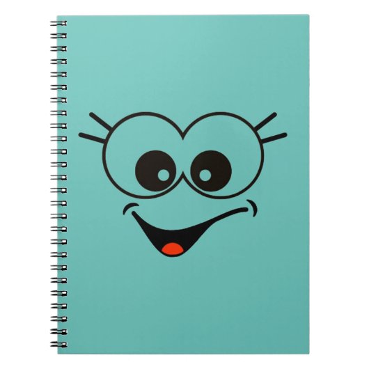 Smiley Face Spiral Photo Notebook Notizblock (Vorderseite)