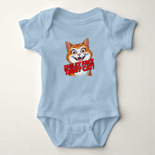 Smiley Face Tabby Katze!!! Baby Bodyanzug Strampler