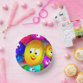 Smiley Faces Balloons Pattern-64171 Pappteller (Party)