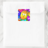 Smiley Faces Balloons Pattern-64171 Quadratischer Aufkleber (Tasche)