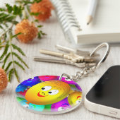 Smiley Faces Balloons Pattern-64171 Schlüsselanhänger (Vorderseite rechts)