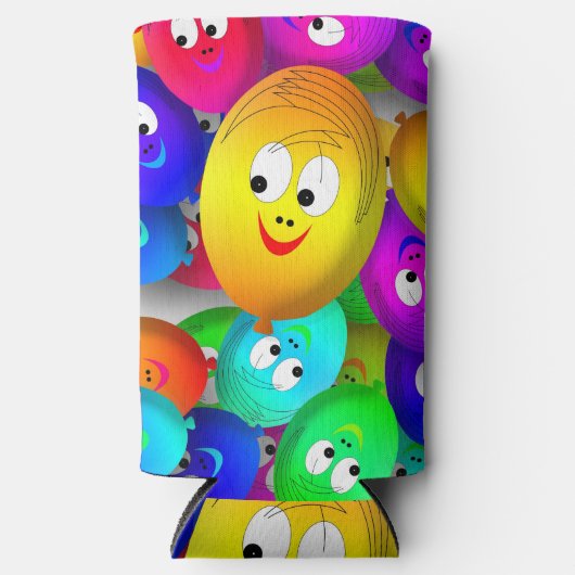 Smiley Faces Balloons Pattern-64171 Selters Dosenkühler (Vorderseite)