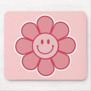 Smiley Flower-Mauspad (Pink) Mousepad