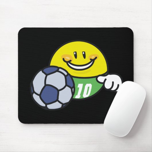Smiley-Fußball-T-Shirts und Geschenke Mousepad (Mit Mouse)