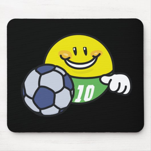 Smiley-Fußball-T-Shirts und Geschenke Mousepad (Vorne)