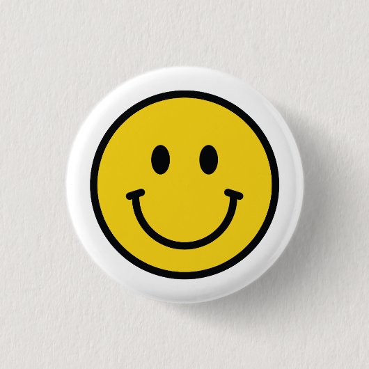 Smiley-Gesicht-Abzeichen, Knopf. Lustiges Abzeiche Button (Vorderseite)