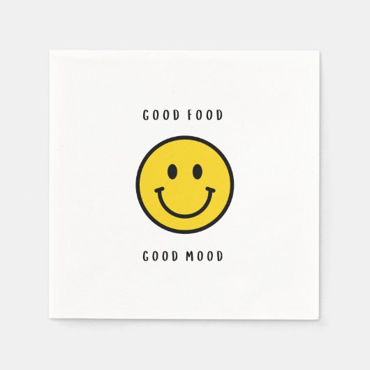 Smiley-Gesicht, Emoji-Gesicht Serviette (Vorderseite)