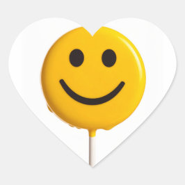 Smiley-Gesicht Herz-Aufkleber