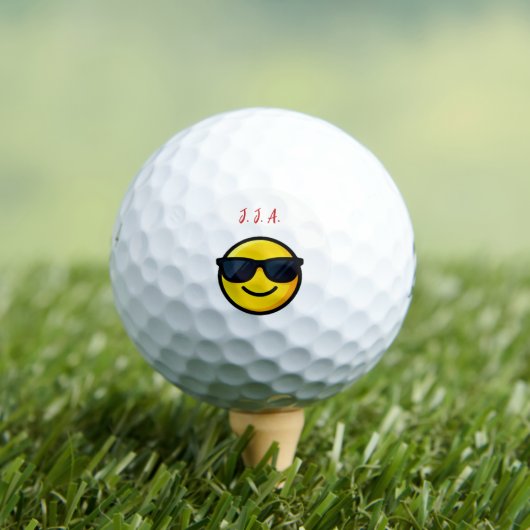 Smiley-Gesicht-Spaß-Name/ Initiale Golfball (Insitu T-Shirt)