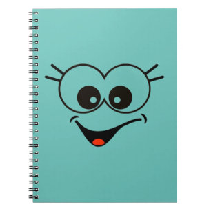 Smiley-Gesicht-Spiral-Foto-Notizbuch Notizblock