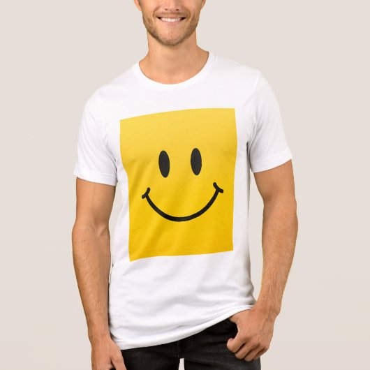 Smiley-Gesicht T-Shirt Tri-Blend Shirt (Vorderseite)