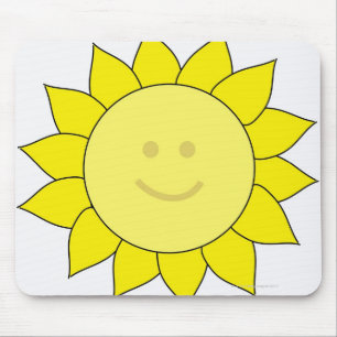 Smiley-Gesichtige Sonnenblume Mousepad