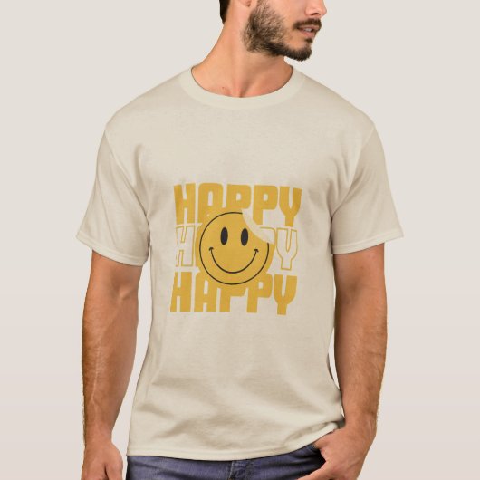 Smiley glücklich T-Shirt (Vorderseite)