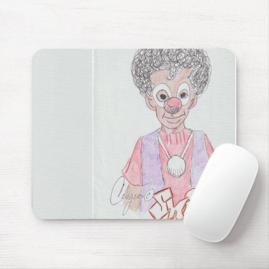 Smiley, Happy Clown-Maus-Pad Mousepad (Mit Mouse)