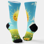 Smiley Happy Sunshine Socken (Gewinkelt)