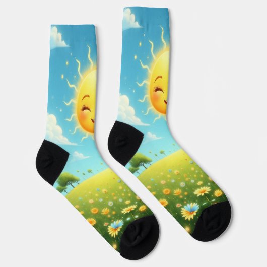 Smiley Happy Sunshine Socken (Rechts)