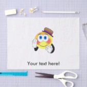 Smiley mit Hut-Cartoon Seidenpapier (Handwerk)