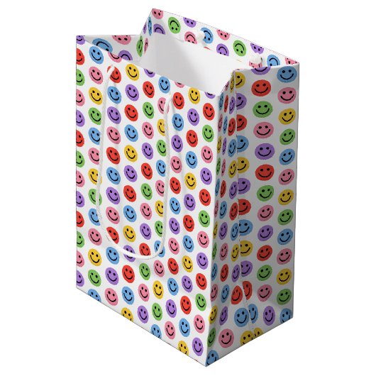 Smiley Mittlere Geschenktüte (Vorderseite Schrägansicht)