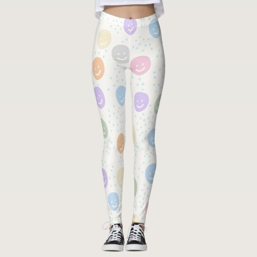 Smiley Muster Leggings (Vorderseite)