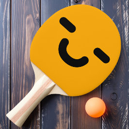 Smiley Orange Ping Pong Paddle Paddel Tischtennis Schläger