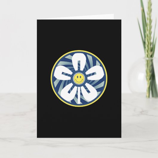 Smiley Pinwheel Blume Design Karte (Vorderseite)