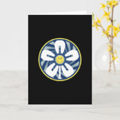 Smiley Pinwheel Blume Design Karte (Gelbe Blume)
