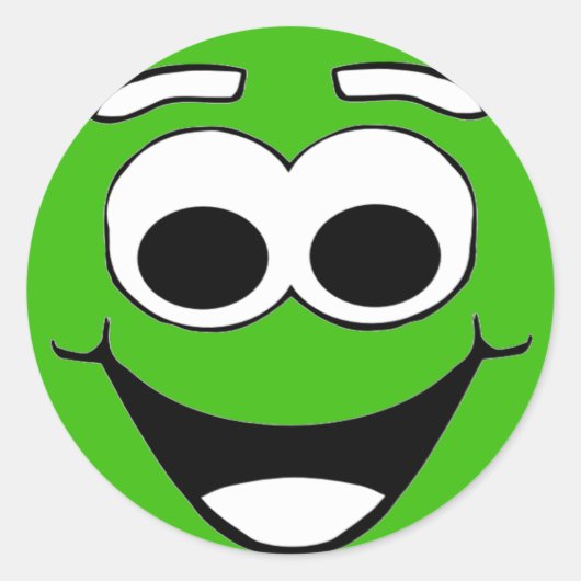 Smiley Runder Aufkleber (Vorderseite)