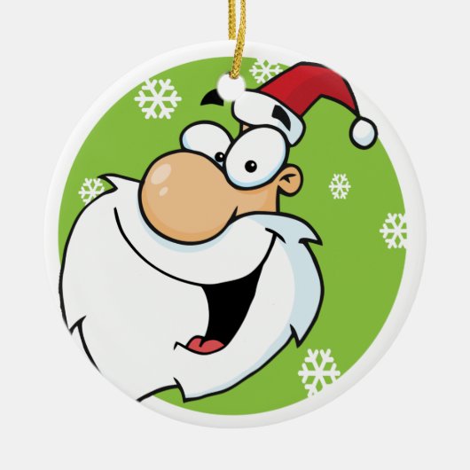 Smiley Santa Keepake Holiday Ornament (Vorne)